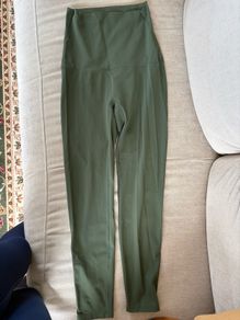Olive green maternity leggings
