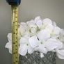 artifical white hydrangea flower and glass vase Image 5