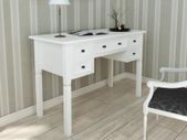 White Writing Desk with 5 Drawers