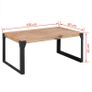 Coffee Table Solid Acacia Wood 100x60x45 cm Image 5