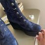 marco moreo navy wedge boots Image 2