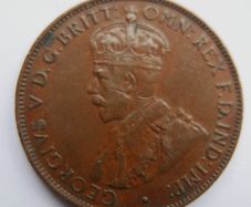 1933 George V Australia Half 1/2 Penny