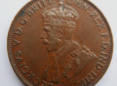 1933 George V Australia Half 1/2 Penny