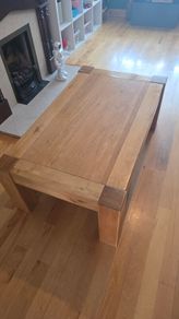 solid wood coffee table