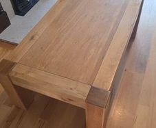 solid wood coffee table