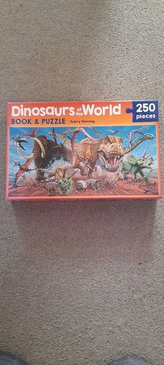 Dinosaur jigsaw and book