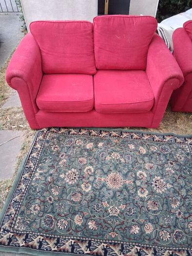 2 seats sofa and chair
