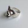 Vintage Children of Lir swan sterling silver ring size L Image 3