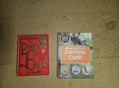 Bear Grylls survival camp and dangerous book for boys