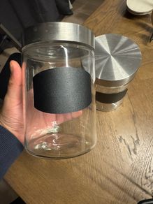 Glass Container with Stainless Lids 2pcs
