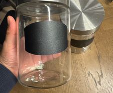 Glass Container with Stainless Lids 2pcs