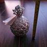 H&M Home Pineapple Ornament Jar Silver Glass Image 3