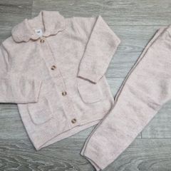 H&M Baby girl Pink knit set 18-24m