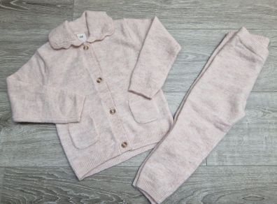 H&M Baby girl Pink knit set 18-24m