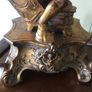 Antique Harp Shaped Tabletop Mirror Image 6