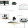 Glighone Pendant Light White Ceiling Light Hanging Lamp E27 Retro Vintage Pendant Light for Bedroom Living Room Dining Table Kitchen Lamp Suspension Image 3