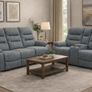 Zenia Grey & Beige Fabric Electrical Recliner Image 2