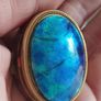 A vintage metal pill box with an enamel lid. Image 3