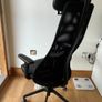 IKEA Ergonomic Office Chair - Black Leather Mesh Image 2