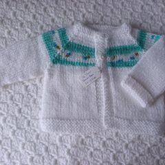 Hand Knit: Premature Baby Cardigans: 3.5-5.5 lbs