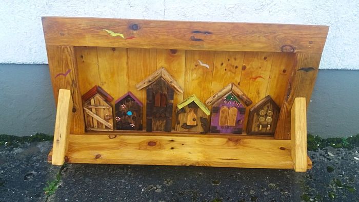 Rustic Fairy Door floating shelf / display