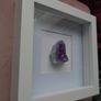 Amethyst in frame, Frame, Box frame, Crystals, Home decor, Gift, Feb birthstone, Amethyst  cluster Image 4