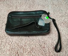 Brand New Genuine Leather Wristlet Pouch - Dark Brown