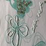 LIBRA White Abstract Flower Embroidered Elegant Top Image 5