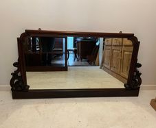 Stunning Large Antique Mahogany Mirror  Sympathetically Restored