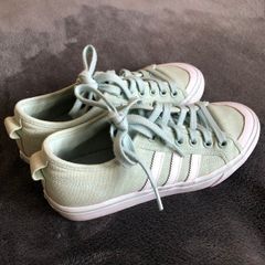 Adidas Originals Womens Nizza Trainers Ash Green/Footwear White