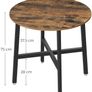 Dining Table, Small Round Kitchen Table for Living Room, Office, 80 x 75 cm (diameter x height), Industrial Design Image 2
