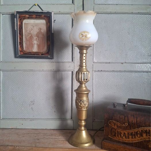 Brass Torchier Table Lamp