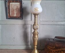 Brass Torchier Table Lamp