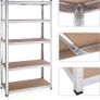 Heavy-duty shelves, set of 2, cellar shelves, storage shelves, 180 x 90 x 40 cm, plug-in shelves, each with a load capacity of up to 875 kg and 5 adjustable shelves, reinforced steel frame, silver Image 4