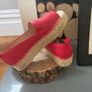 DKNY Mer Peep-Toe Espadrille Peep wedge flat shoes Image 4