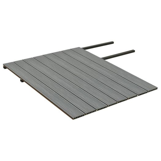 WPC Decking Boards with Accessories Brown and Grey 16 m.sq 2.2 m