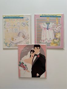 Bundle of 3 Retro 1990s Photo Greeting Cards Deadstock Ephemera