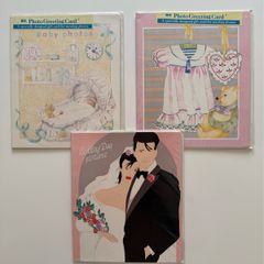 Bundle of 3 Retro 1990s Photo Greeting Cards Deadstock Ephemera