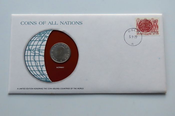 Norway 1979 Vintage Coin Stamp cover BUNC King Olav V