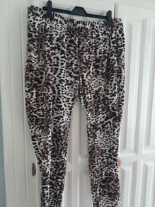 H&M Animal Print Lightweight Trousers New