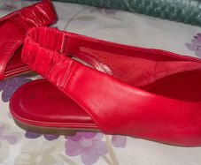 Stunning red leather flats from next