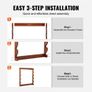 Gun Rack, Wood Gun Rack Wall Mount, Gun Display Rack holds 5 Rifles, Shotguns, 132 lb Heavy Duty Wall Storage Display Rifle Rack with Soft Padding Image 4