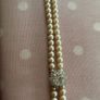 Double strand Faux pearls with Diamond clasp Image 5