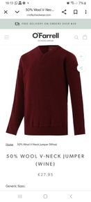 School Jumper Wine Size 32 New with Tag