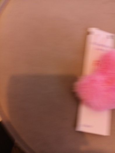 Fluffy pink keyring