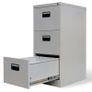 File Cabinet with 3 Drawers Grey 102.5 cm Steel Image 6