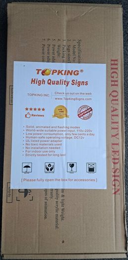 Led Take Away Sign Light - Like new