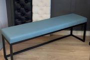 Industrial Bench Solid Bench 160x40 cm Super long / Metal Frame / Eco Leather