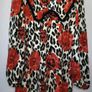 New leopard print and red rose dress with tag Image 3