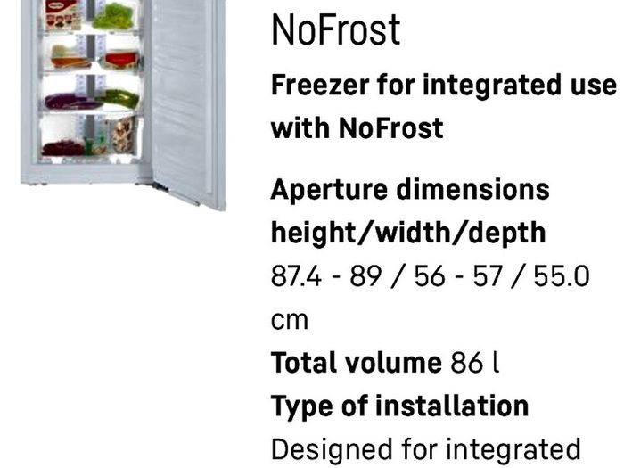 No frost freezer Liebherr / brand new condition